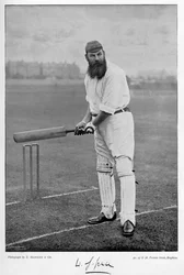 W.G. Grace, from Famous Cricketers and Cricket Grounds, Published by Hudson and Kearns, 1895